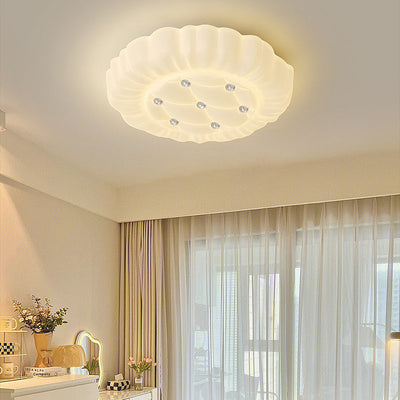 Modern Simplicity PE Pillow Shape LED Flush Mount Ceiling Light For Living Room