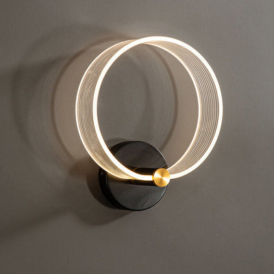 Nordic Simple Geometric Acrylic Iron LED Wall Sconce Lamp