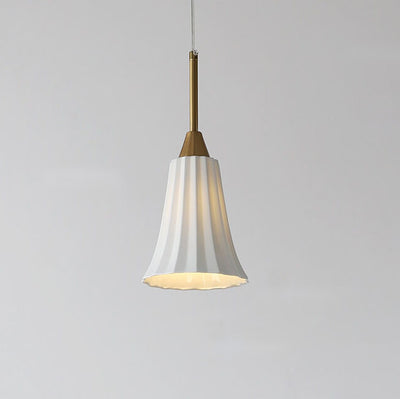 Luminaire suspendu moderne et minimaliste à 1 lumière en forme de cloche à texture en céramique 