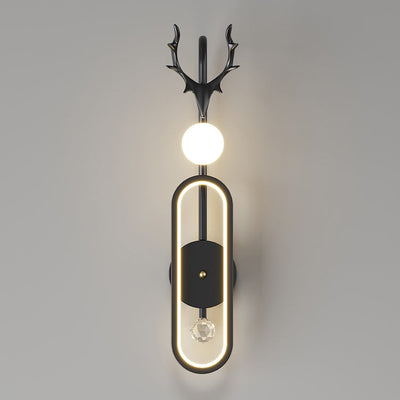 Nordic Light Luxury Antler Circle LED Wall Sconce Lamp