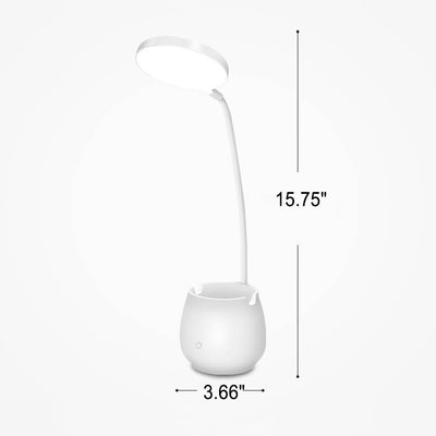 Modern Pure White Multifunctional USB Rechargeable LED Eye Care Table Lamp