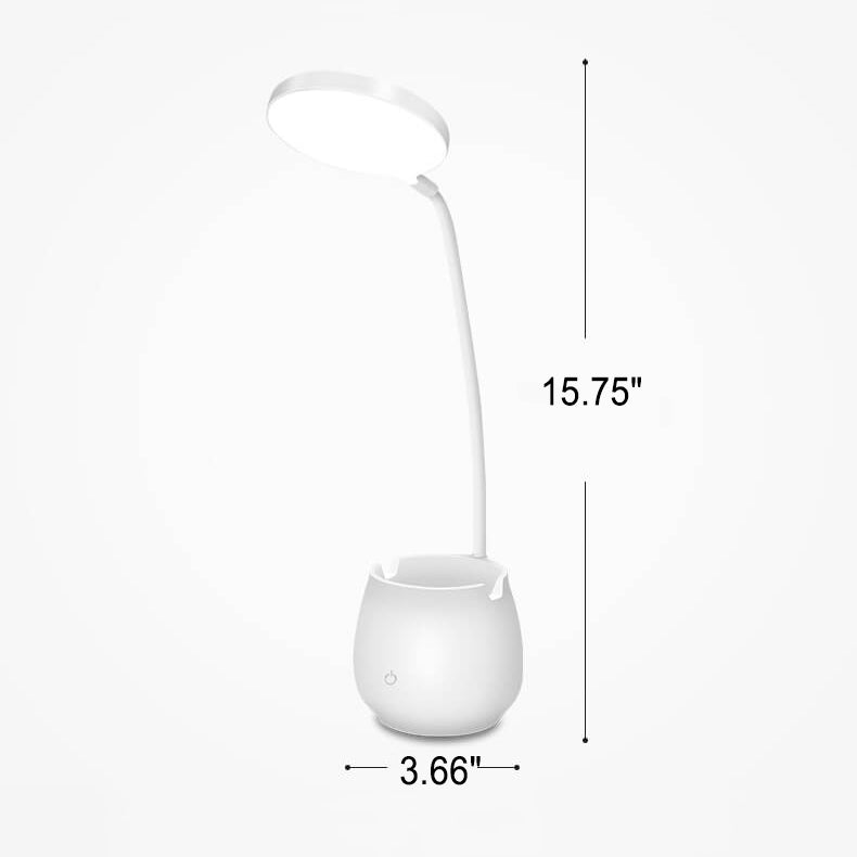 Modern Pure White Multifunctional USB Rechargeable LED Eye Care Table Lamp