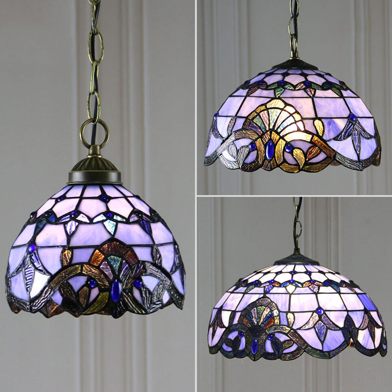 European Tiffany Vintage 1-Light Pendant Light