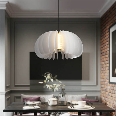 Modern Minimalist Pure White Creative Shape PE LED Pendant Light