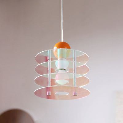 Contemporary Nordic Colorful Acrylic Flying Saucer 1-Light Pendant Light For Bedroom