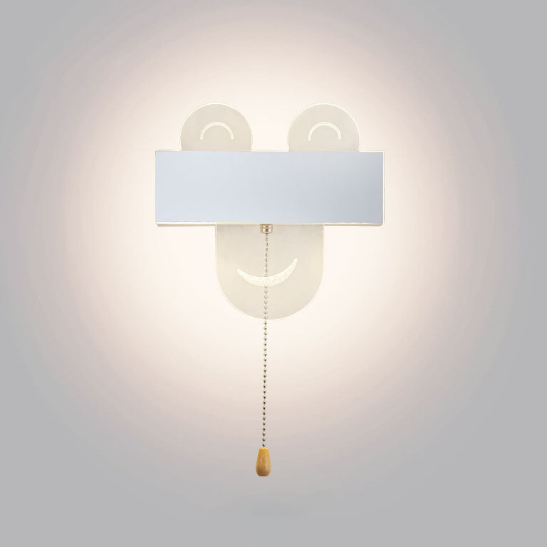 Nordic Creative Clouds Eisen Emoji LED Wandleuchte für Kinder