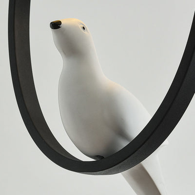 Nordic Minimalist Bird Fabric Circle 1/3 Light Island Light Chandelier