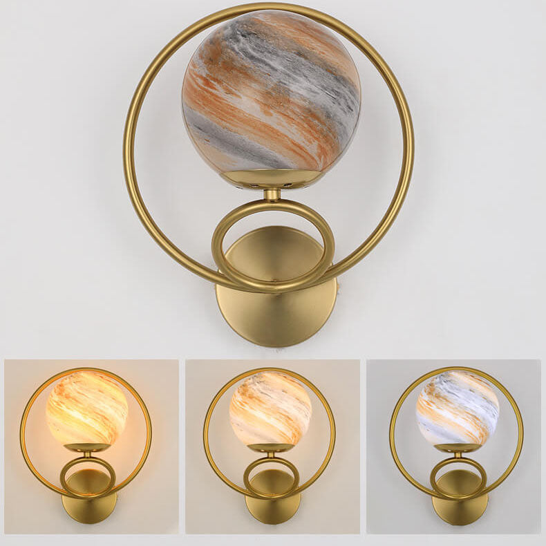 Nordic Creative Circle Planet Glaseisen 1-flammige Wandleuchte