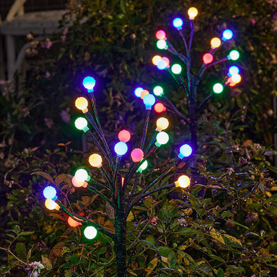 Lumière solaire extérieure moderne de paysage d'acier inoxydable d'ABS de branche d'arbre de boule ronde LED 