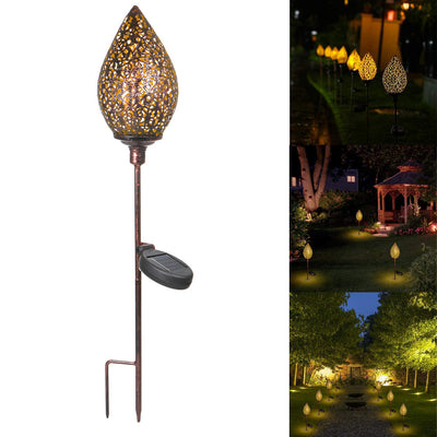 Solar Water Drop Shape Creative Pattern Design LED Two-way Outdoor Light