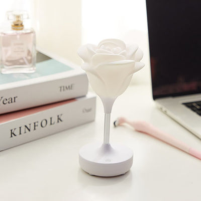 Modern Creative Rose Plastic USB Rechargeable Night Light Table Lamp