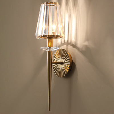 European Light Luxury Hardware Glas 1-Licht-Wandleuchte 