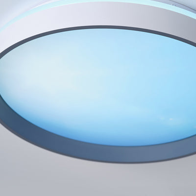 Modern Minimalist Blue Sky Round LED Flush Mount Ceiling Light