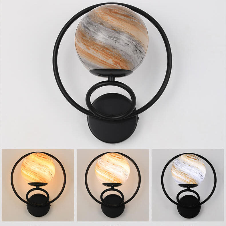 Nordic Creative Circle Planet Glaseisen 1-flammige Wandleuchte