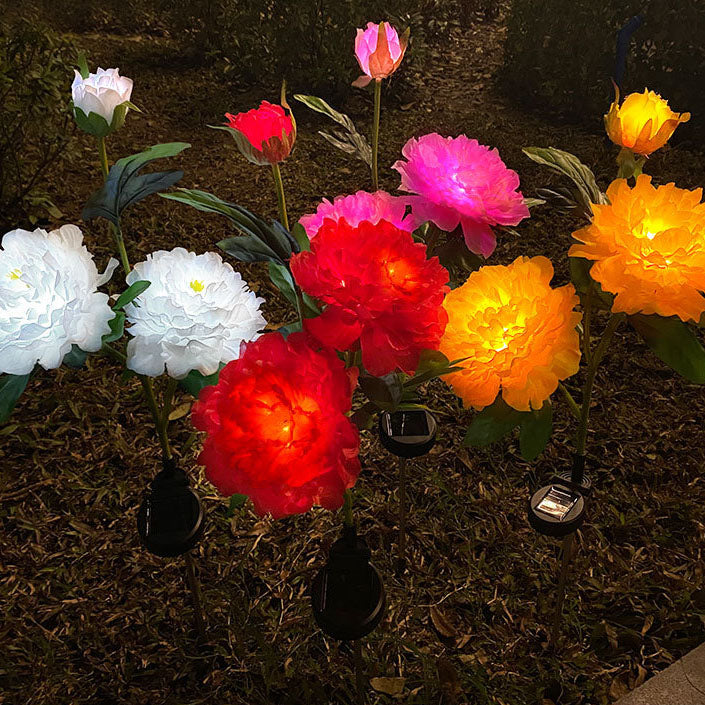 Moderner simulierter Blumen-dekorativer Solaraußenrasen LED-Garten-Boden-Einsatz-Landschaftslicht 