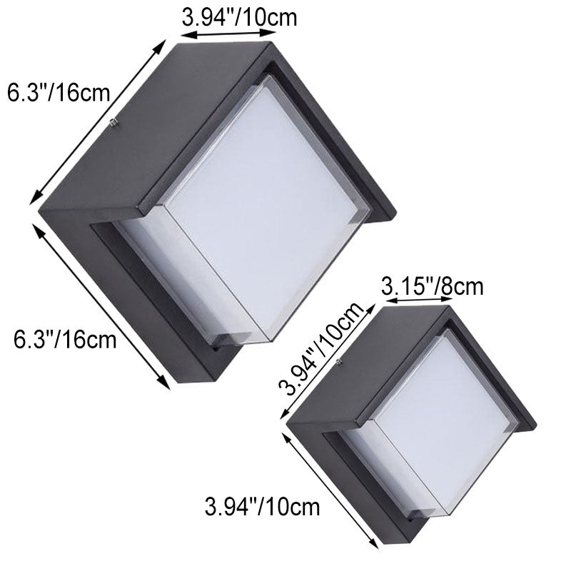 Smart Outdoor Rhombus Aluminum App Dimming LED Wall Sconce Lamp