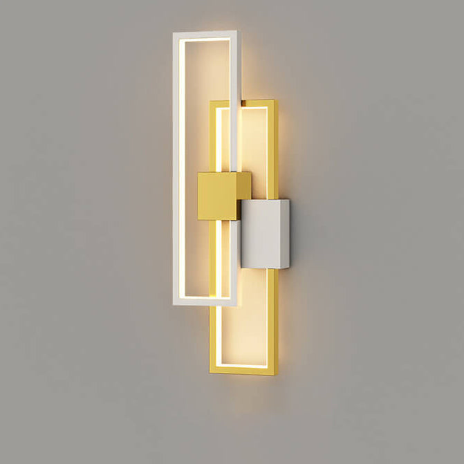 Minimalist Creative Square Frame Iron Silicone LED Wall Sconce Lamp