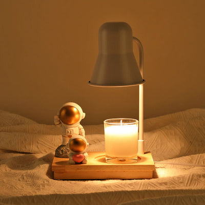 Lampe de table à 2 lumières en cire fondante aromathérapie moderne astronaute 