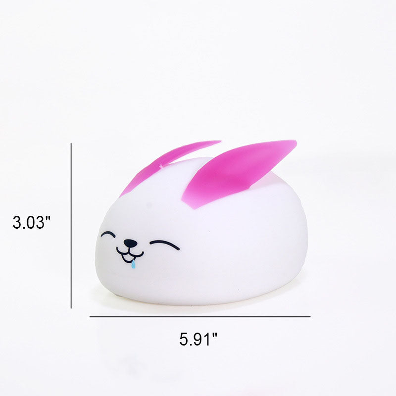 Moderne kreative Kaninchen-Silikon-LED-Nachtlicht-Tischlampe