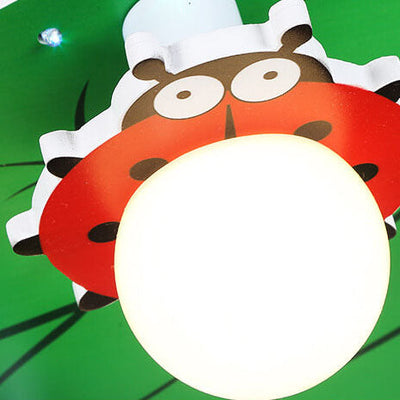 Plafonnier encastré à 5 lumières en acrylique, créatif et contemporain, pour enfants, feuille de singe, pour chambre à coucher 