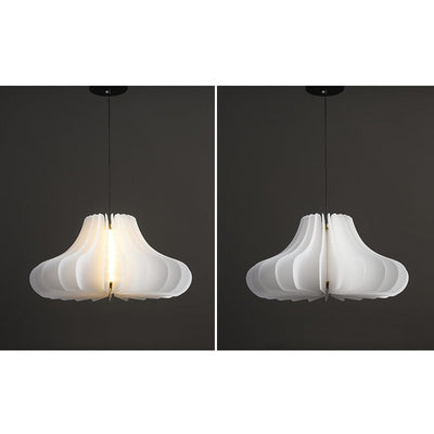 Modern Minimalist Pure White Creative Shape PE LED Pendant Light