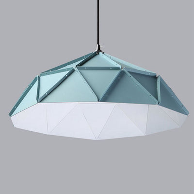 Lampe suspendue à 1 lumière en fer prismatique de grange créative nordique 