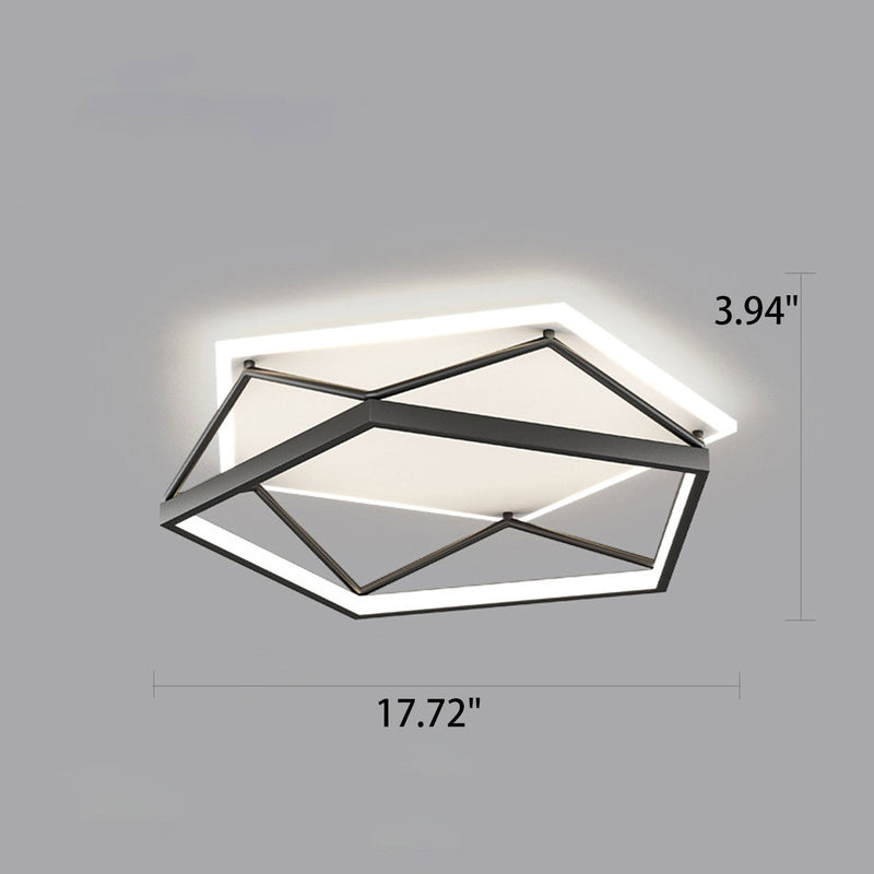 Moderne minimalistische geometrische quadratische LED-Deckenleuchte aus Eisen-Acryl