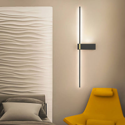 Modern Minimalist Long Line Iron Acrylic LED Wall Sconce Lamp