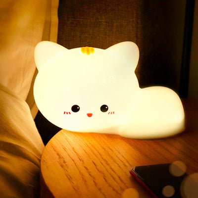 Moderne kreative Katze Silikon Pat Fernbedienung LED Nachtlicht Tischlampe