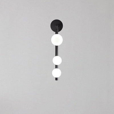 Modern Light Luxury Iron Glass Round 3-Light Wall Sconce Lamp