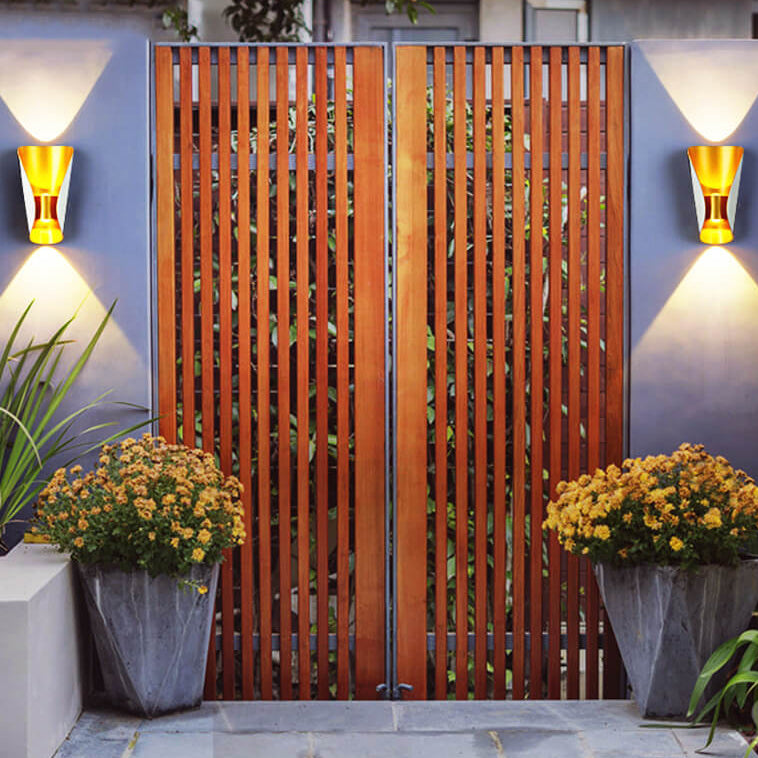 Modern Creative Bending Column LED Outdoor Waterproof Wall Sconce Lamp