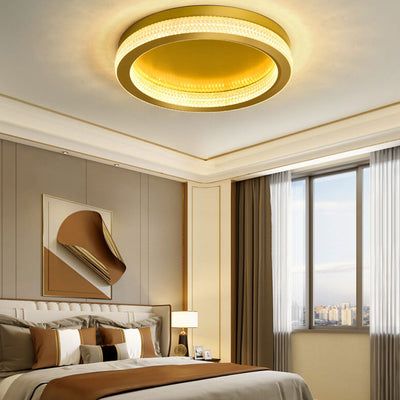 Nordic Iron Acrylic Round  LED Flush Mount Ceiling Light