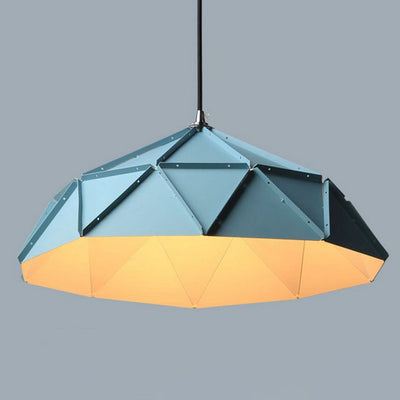 Lampe suspendue à 1 lumière en fer prismatique de grange créative nordique 