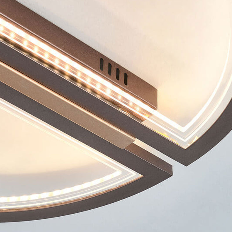 New Chinese Wrought Iron Acrylic Round Square LED Flush Mount Ceiling Light