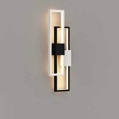 Minimalist Creative Square Frame Iron Silicone LED Wall Sconce Lamp