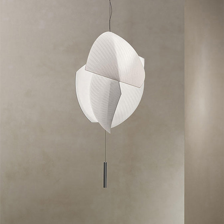 Contemporary Scandinavian Irregular Sail Fabric 3-Light Pendant Light For Living Room