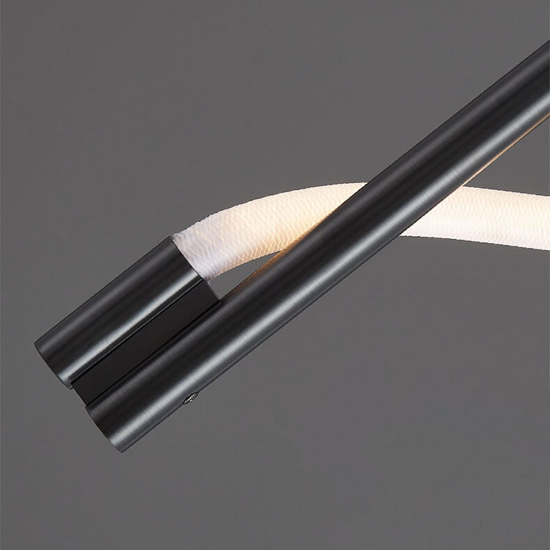 Modern Minimalist Twist Curve Long Bar Copper LED Wall Sconce Lamp