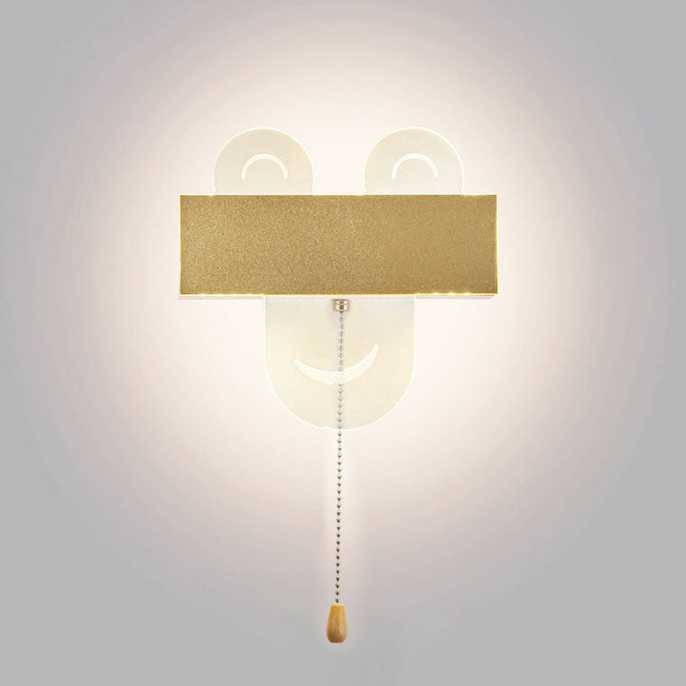 Nordic Creative Clouds Eisen Emoji LED Wandleuchte für Kinder