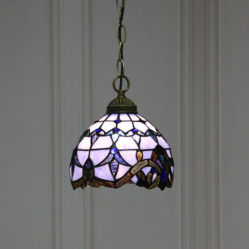 European Tiffany Vintage 1-Light Pendant Light