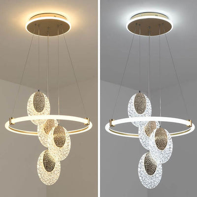 Nordic Light Lustre de luxe en fer forgé à 3/4 lumières pour îlot LED 