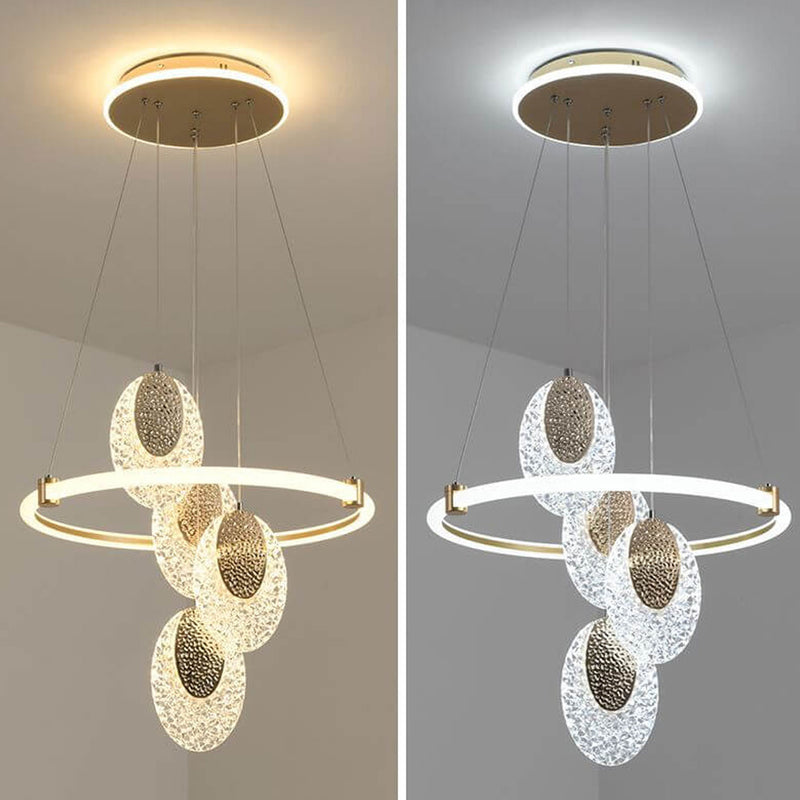 Nordic Light Lustre de luxe en fer forgé à 3/4 lumières pour îlot LED 