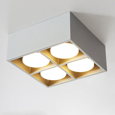 Minimalist Square Box Spotlight Iron LED Flush Mount Ceiling Light