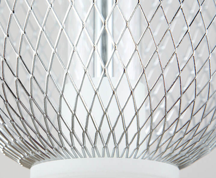 Modern Glass Mesh Shade LED Pendant Light