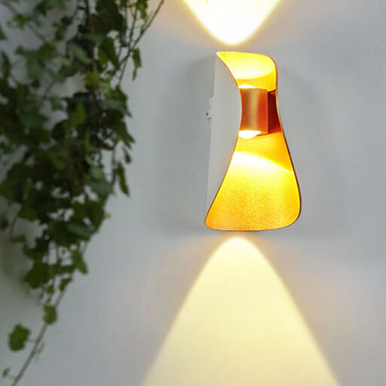 Modern Creative Bending Column LED Outdoor Waterproof Wall Sconce Lamp