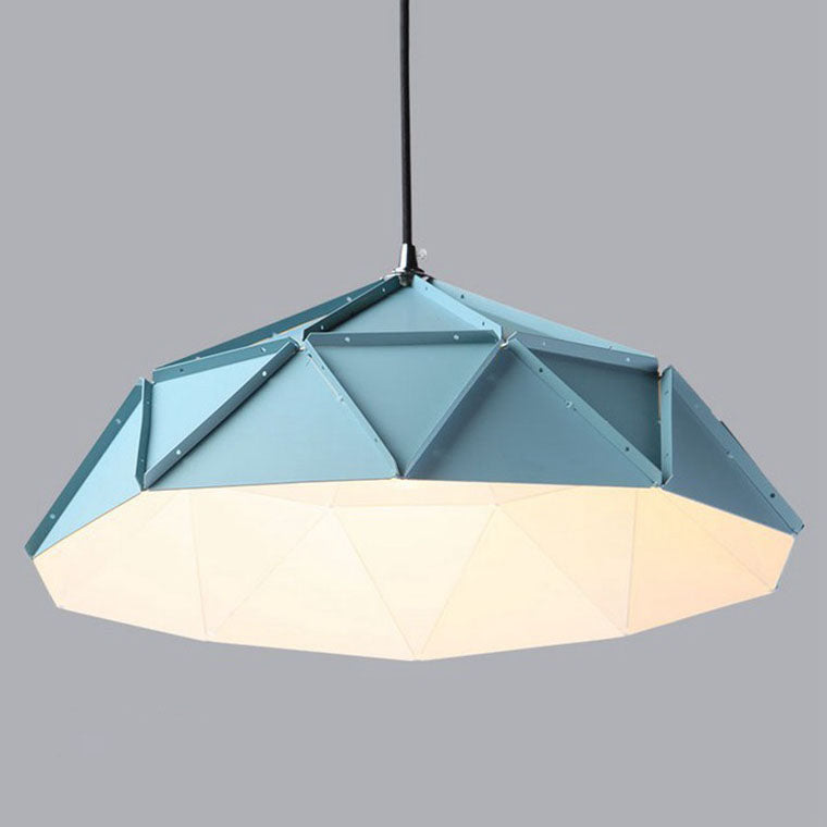 Lampe suspendue à 1 lumière en fer prismatique de grange créative nordique 