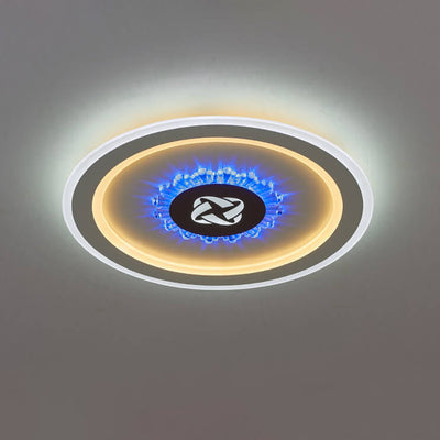 Round Acrylic Simple LED Flush Mount Light