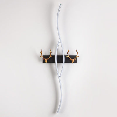 Nordic Light Luxury Strip Curve Antler LED Wall Sconce Lamp