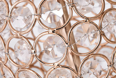 European Crystal Fabric Creative Pattern Design 1-Licht-Tischlampe 