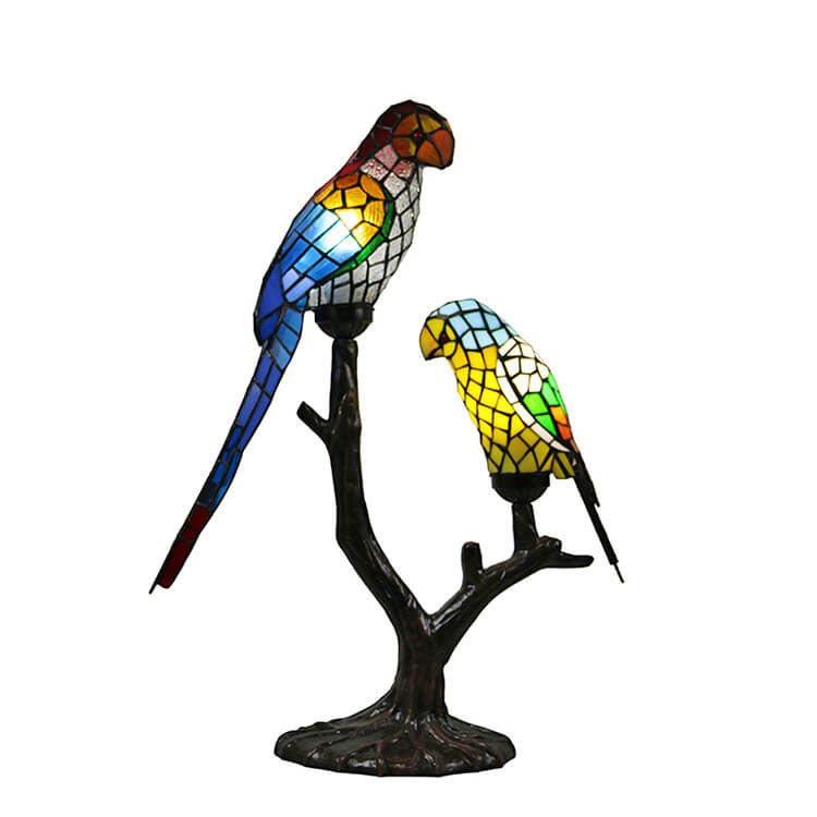 Tiffany Creative Bird Branch Design 2-Light Table Lamp