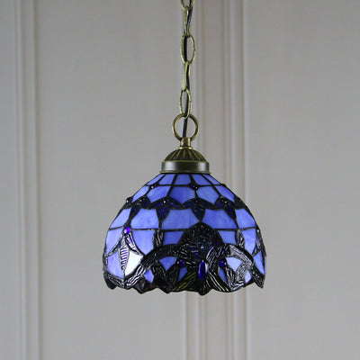 European Tiffany Vintage 1-Light Pendant Light